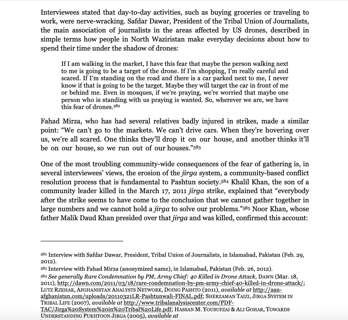 This is why official civilian casualty counts are so low. But of course, scores of civilians are being killed and terrorized by drones––we just don't know exactly how many. This lack of accountability is a feature––not a bug––of the system. https://www-cdn.law.stanford.edu/wp-content/uploads/2015/07/Stanford-NYU-Living-Under-Drones.pdf