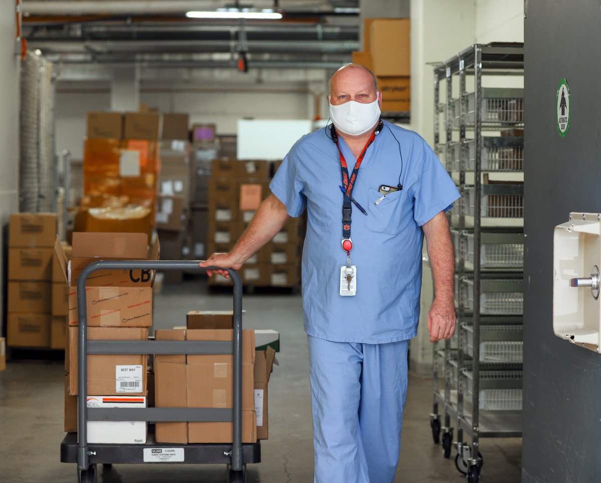 PiedmontHealth's tweet photo. Getting the right product at the right time means everything during COVID-19. That's why we're spotlighting Piedmont's supply chain team! 

With first-class service and support, these #DifferenceMakers put patients first and help us #KeepCaringOn. https://t.co/eG9BfDcDHL