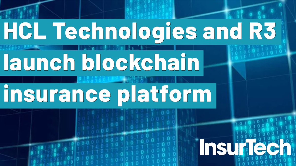 InsurTechD's tweet photo. Leading Indian tech services and consulting company @hcltech has partnered with @inside_r3 on BUILDINGBLOCK, a new blockchain-based insurance platform 💡
🔗 https://t.co/3BEAv0quCY
#InsurTeh #Insurance #Technology #Blockchain https://t.co/wr6Z5OXCju