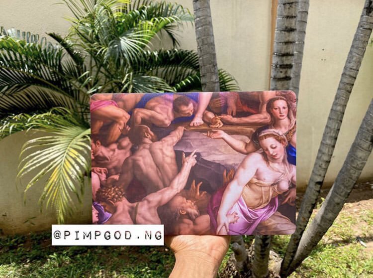 Pimpgod_ng's tweet photo. This is one of our finest Decals done yet! A Total Piece of Art! Custom made Laptop decal for @thekachie 💕 https://t.co/avymPiclZx