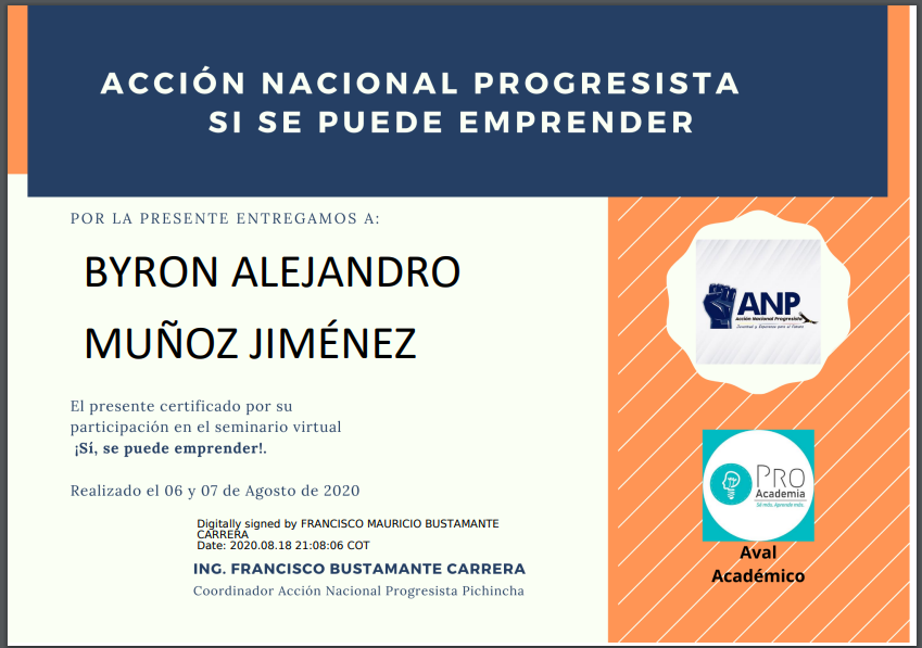 ByronAlejandroM's tweet photo. La capacitación es fundamental en cada aspecto de la vida, y está en nosotros formarnos para cambiar nuestra realidad y la del país que amamos. @ANP_Ecuador @Anp_Azuay https://t.co/FJtkW18wh9