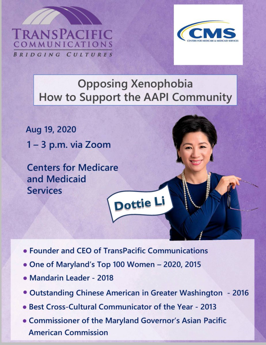 Mandarin_Voice's tweet photo. Looking forward to presenting Opposing Xenophobia at @CMSGov today to continue the support of the AAPI community.
#AAPI
#Xenophobia
#StopAAPIHate
#WashTheHate
#WeAreNotTheVirus
#StandAgainstHatred
#AsianAmerica
#AsianAmerican
#Covid19
#CMS
#AsianERG https://t.co/6XtATeSTgI