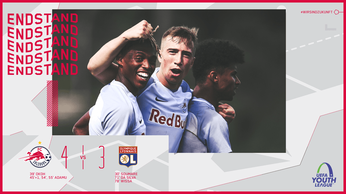 RedBullSalzburg's tweet photo. SCHLUSS, AUS, ENDE - HALBFINALE, BABYYYY!
Beim nächsten Mal müsst ihr es aber nicht so spannend machen! 😉
#UYL #SALOL 4-3 https://t.co/wudkjEqJhF
