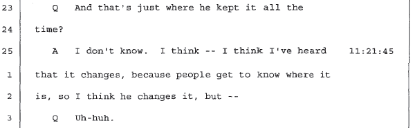 So MJ while trying to prevent the staff from catching him in molestation not only gave the key to the maids but kept another key outside where "people got to know where it was"