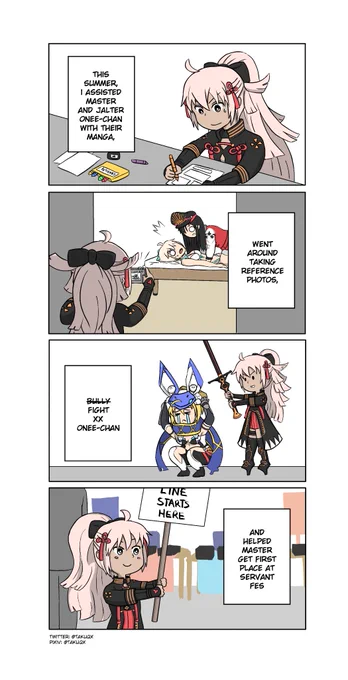 Little Okitan wants to help Master: Part 10 [Okitan's summer diary] #FGO #FateGO #FateGrandOrder 