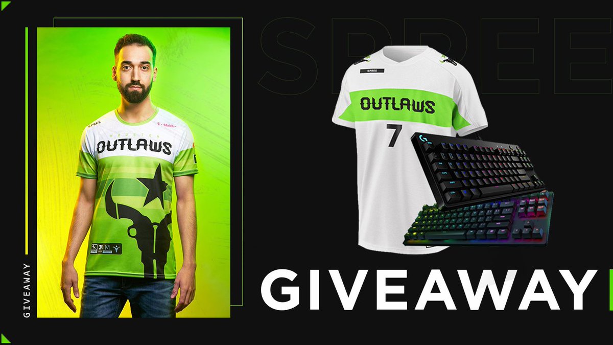 Spree's tweet image. GIVEAWAY TIME🥳🎉!! Outlaws jerseys, Pro mouses and One keyboard. Retweet, like and comment to participate. At least 20 people get selected for one item. Every item gets signed by myself @Spree. #Giveaway #gaming #Overwatch @overwatchleague