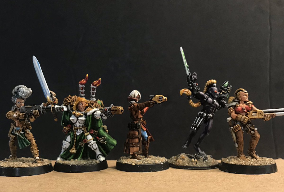 BgMiniatures's tweet photo. Finished up an all Lady Inquisitorial Warhammer 40k Kill Team!
#dothework https://t.co/h3CWAqtTS0