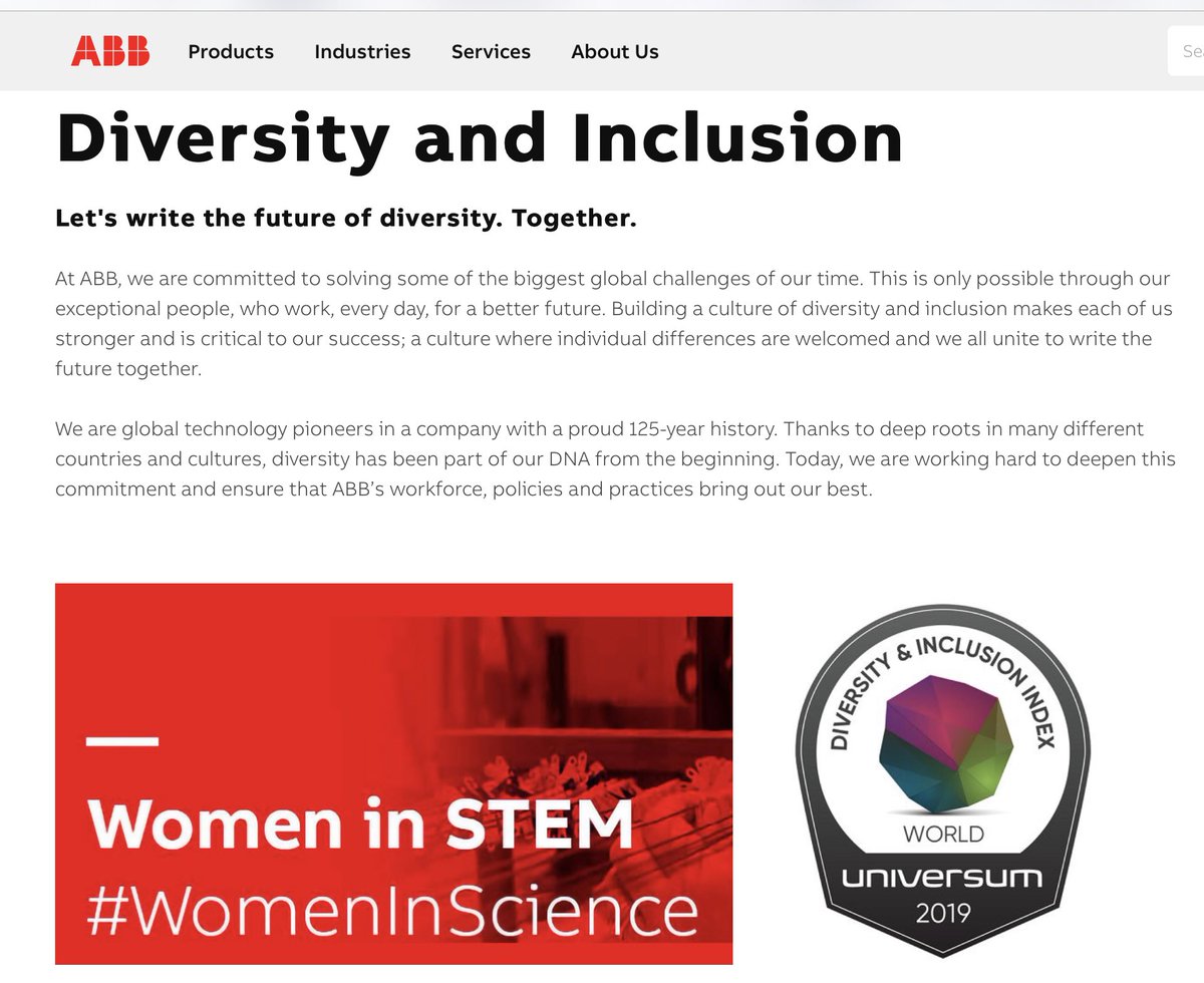 12/Like many companies,  @ABBgroupnews claims to value diversity and inclusion. Yet, it would *appear* they have a pro-confederate employee affiliated with a white nationalist hate group working as their Operations Leadership Specialist.  https://global.abb/group/en/careers/working-at-abb/diversity-and-inclusion