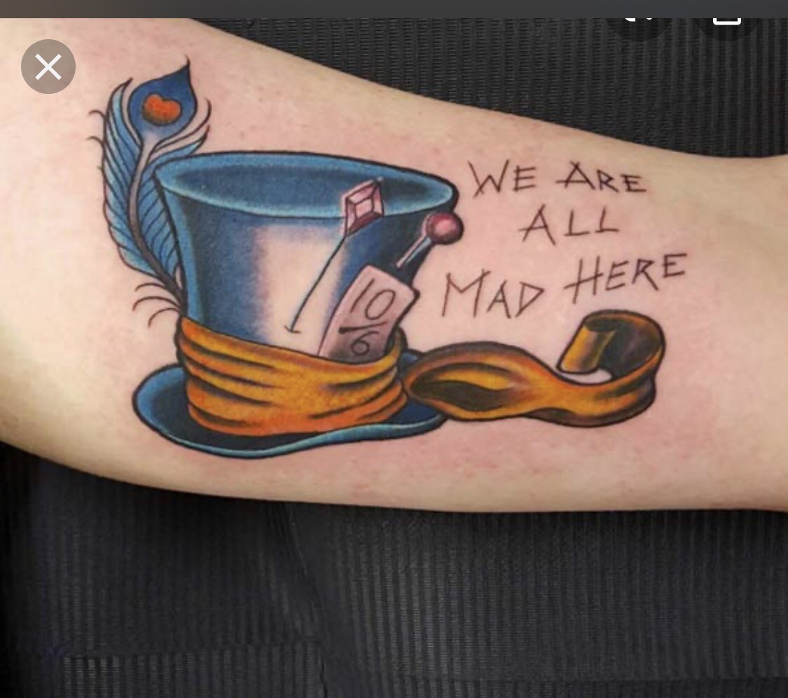 Шляпа Шапошник Wonderland Tattoo