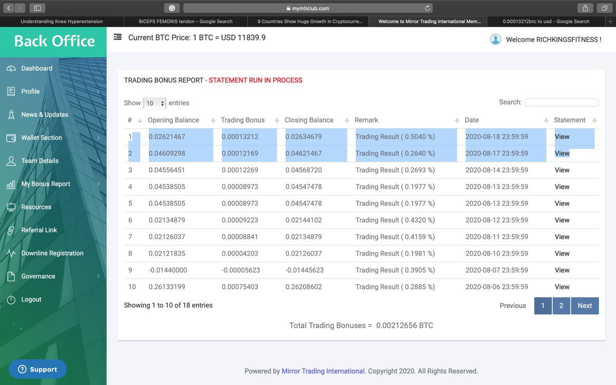 wesleysinghrk's tweet photo. A Real Platform - With Real Results - With Real ANYTIME Withdrawals
Notice The Deficit Amount…
That Was Due To A Withdrawal

Take Action !!
https://t.co/HXk8XmoKb6…

#bitcoin #compound #compounding #thepowerofcompounding #dailytradingprofits #trading #dailybitcointrading https://t.co/hlkd7KCRzu
