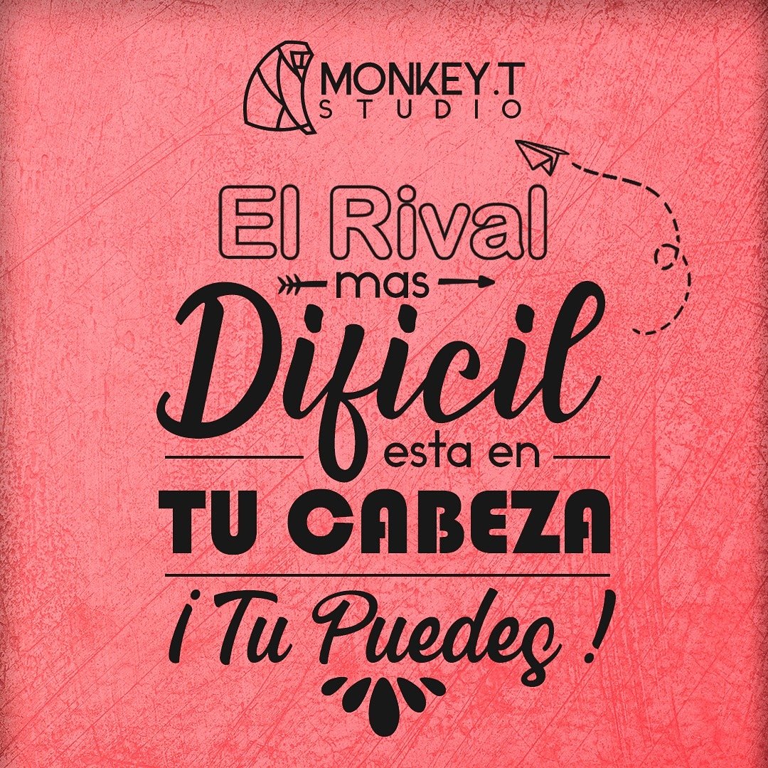 MonkeyTStudio's tweet photo. El rival más difícil somos nosotros mismos💪🏻
NO DESISTAS, TU PUEDES! 🙌🏻
.
#monkeyt #MonkeyTStudio #estudiocreativo #nosdedicamosati #quotes #guayaquil https://t.co/I3tsU9pSje