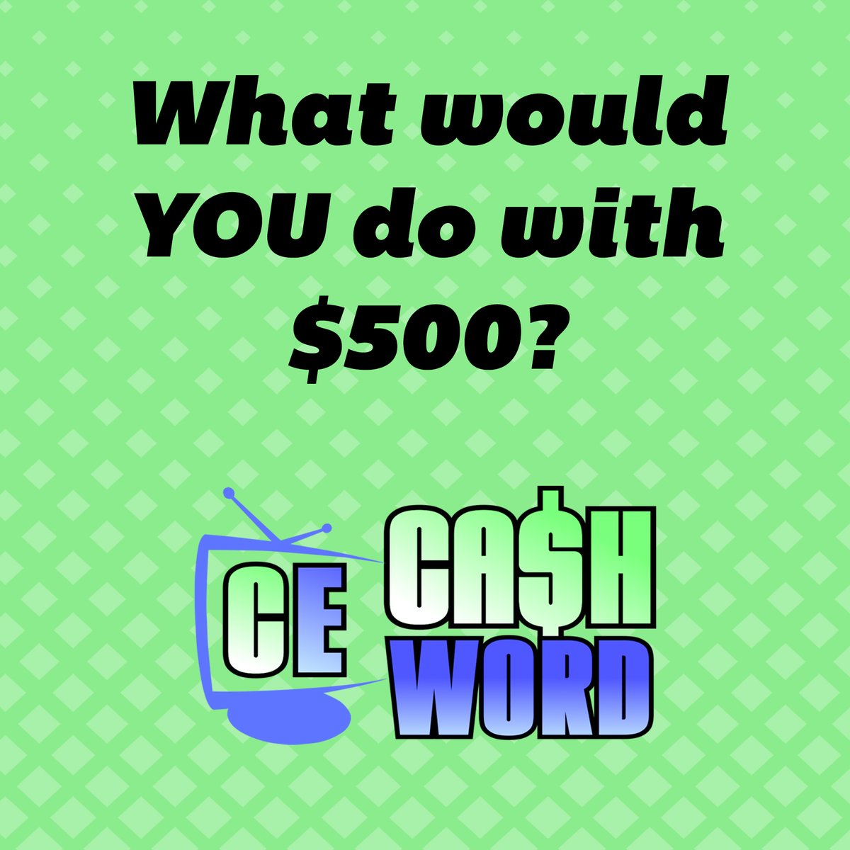OHCashExplosion's tweet photo. Your only chance at winning $500 from the #CECashWord is to watch us live every Saturday at 7:30PM EST! Tune in this week for your shot at some extra cash 💸💸 https://t.co/ZAUtPRiesh