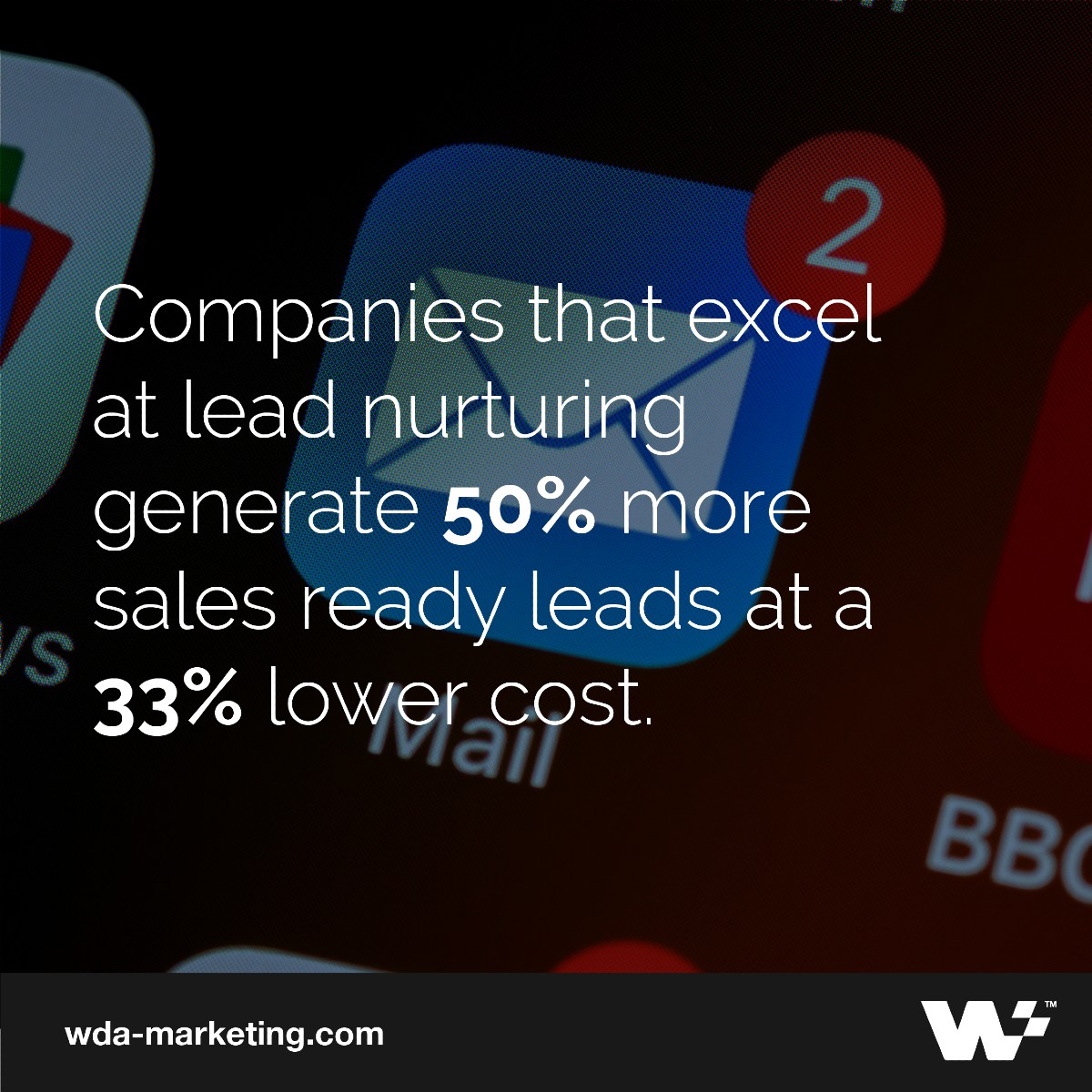 Companies that excel at lead nurturing generate 50% more sales ready leads at a 33% lower cost. 

#MarketingStats #LeadNurturing