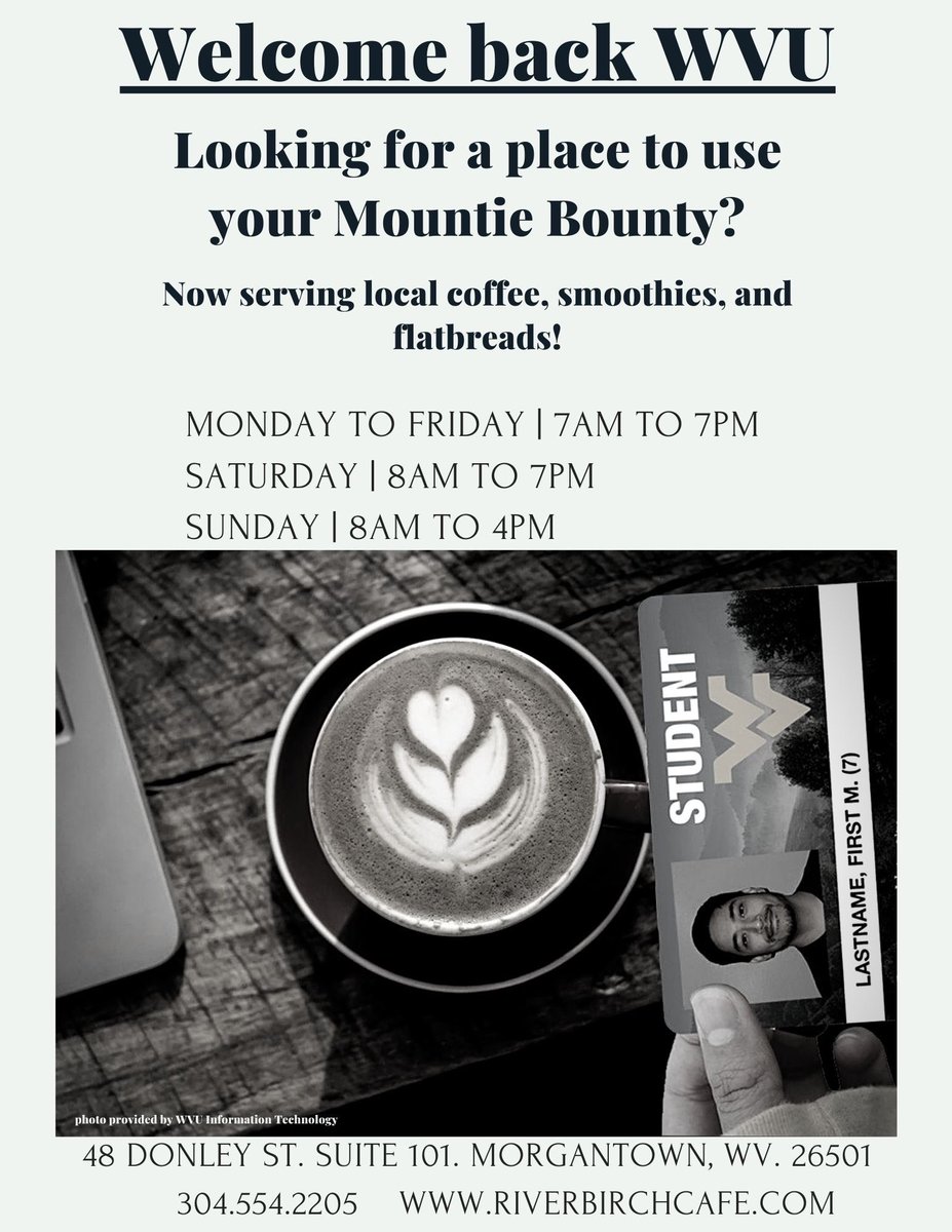 Welcome back students🙂
River Birch Cafe wishes you all a safe and successful semester🤗
.
We are now accepting Mountie Bounty, see you all soon!