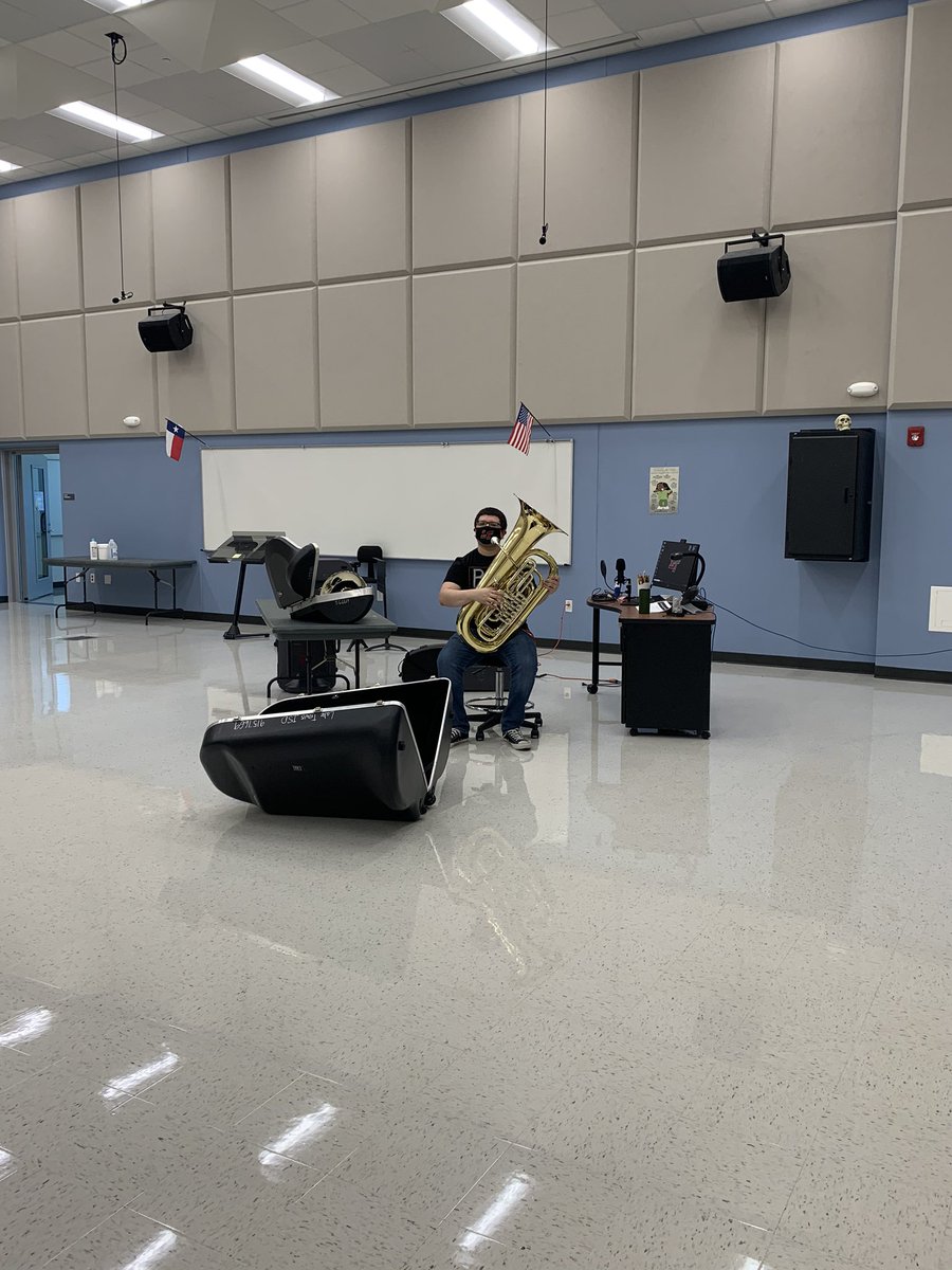 When the band hall is empty but your heart is full because the kids are back with us virtually!