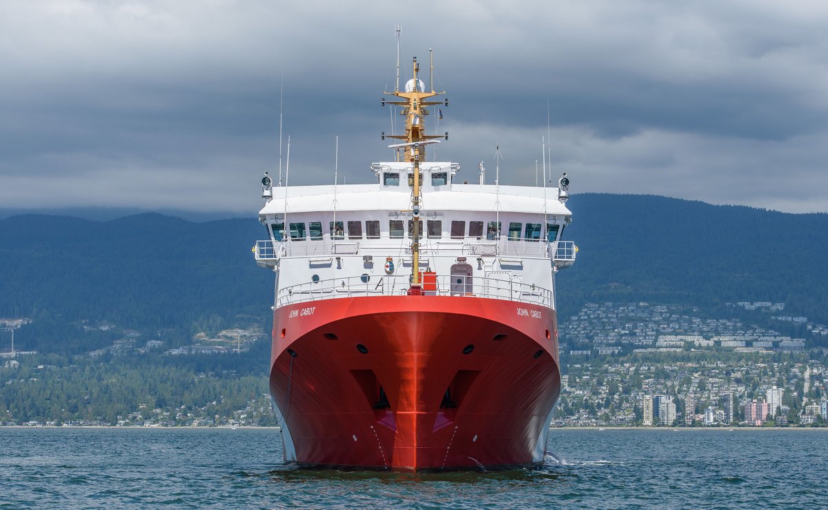 Seaspan's tweet image. #Seatrials for the future CCGS John Cabot have begun! A series of tests over the next 10 days to ensure the ship and its systems operate as designed. It's the last major phase of construction before the ship is delivered to @CoastGuardCAN. 
Press release: nss.seaspan.com/featured-news/…