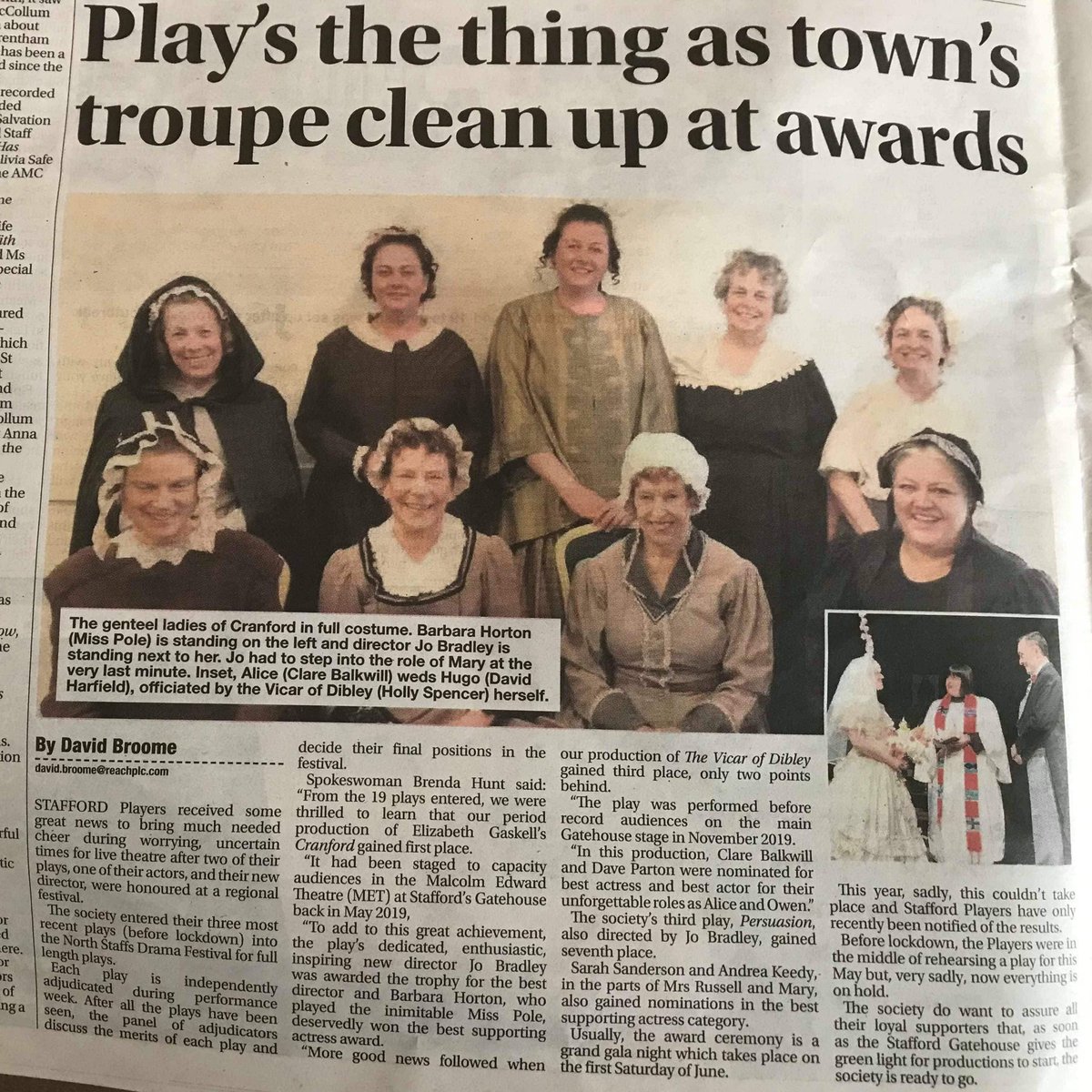 A bright moment for the Players in these uncertain times for theatre. Ghost light still burning. We'll be back! ❤🎭 #staffordplayers #teamcranford #nsda