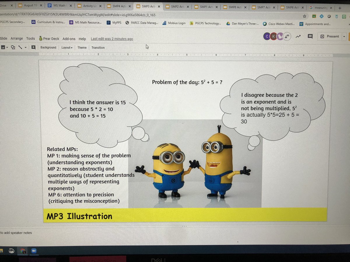 PGCPSMSHSMath's tweet image. We are loving the illustrations our MS Math teachers have created to represent the Standards for Mathematical Practice! Math instruction is not just content, but also specific and intentional teacher and student behaviors. #PEIP2020 #PGCPSProud @pgcps @OTDpgcps