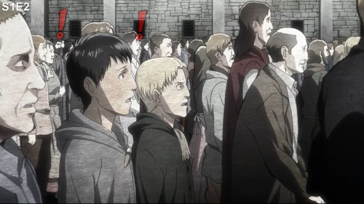 Ever since the first few eps in s1, there were already a lot of hints of the warrior trio (annie, reiner and bertholdt)