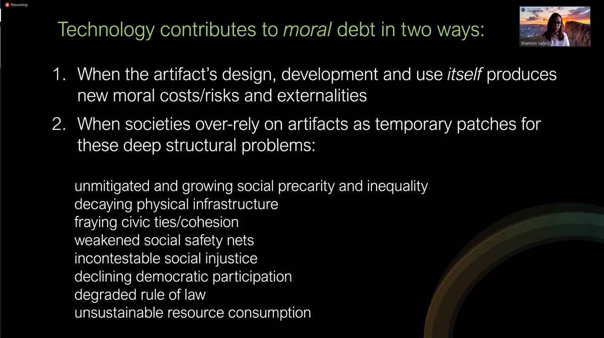 "I have an app for that" as a way of patching over structural problems and contributing to the moral debt.