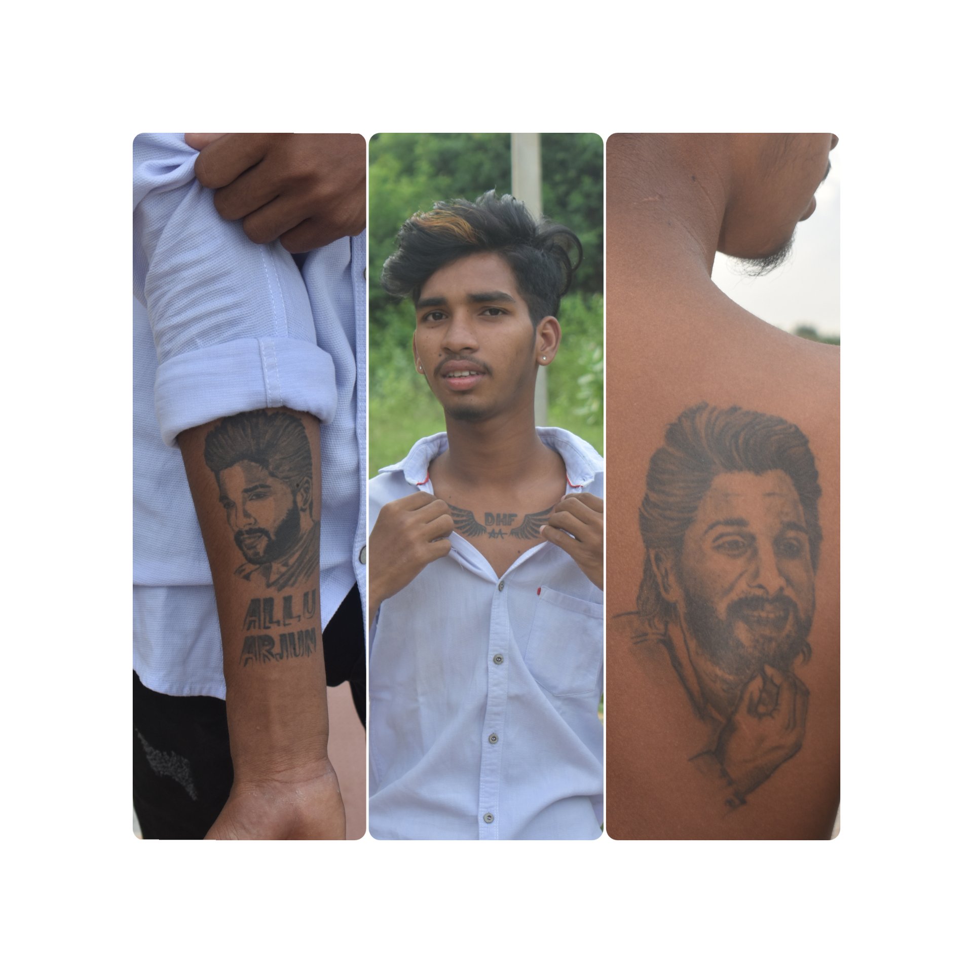 Allu Arjun  Stylish Star Allu Arjun with Tattoos on his Right hand on  the sets of Iddarammayilatho  Facebook
