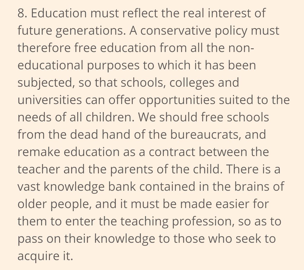 8. Education must reflect the real interest of future generations...