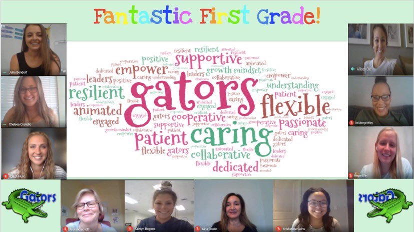First grade is ready for another fantastic year 🐊💙💚 #GoGPGators