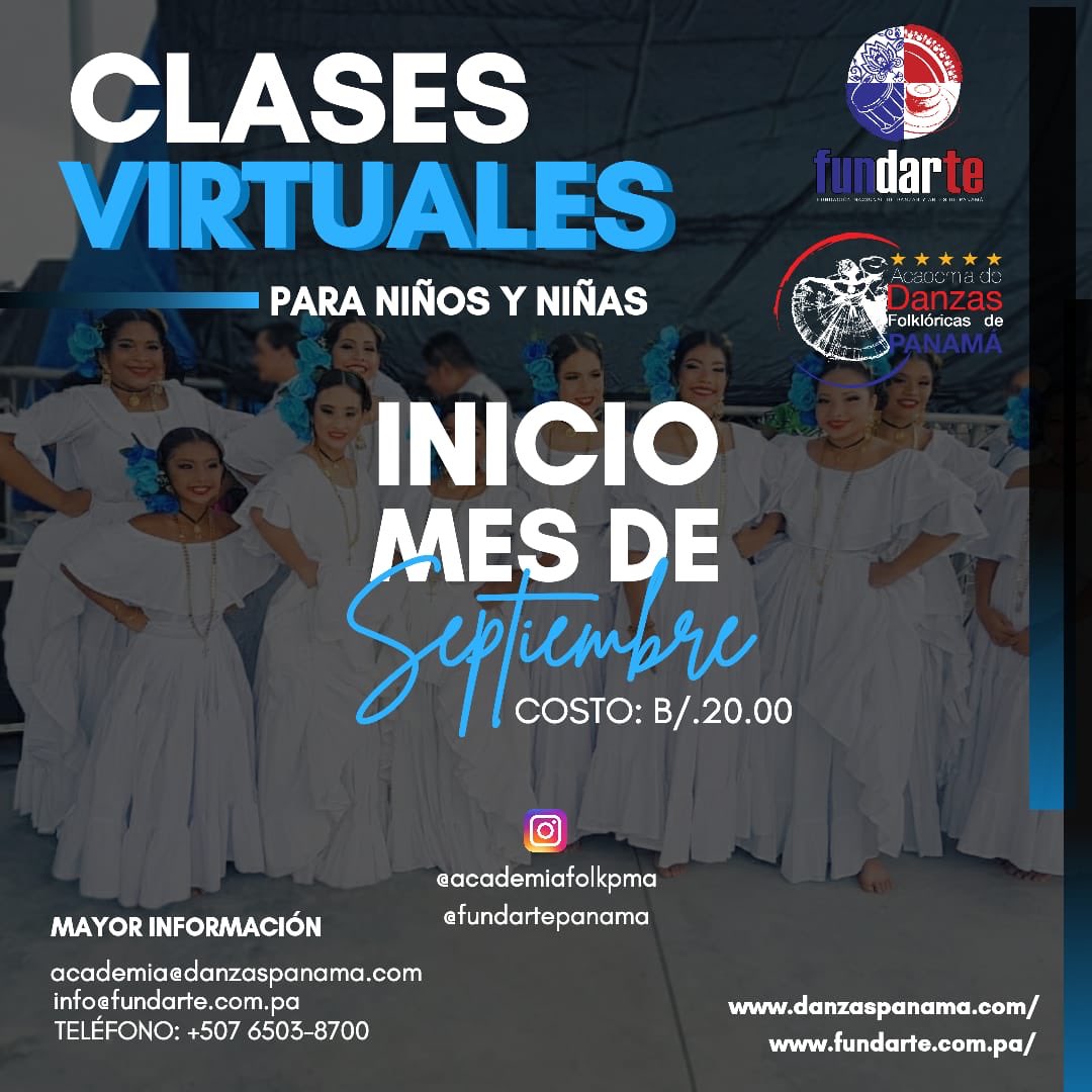 REINASPANAMA's tweet photo. Te invitamos a nuestras Clases Virtuales para niños a partir de 4 años / academia@danzaspanama.com
6503-8700 @fundartepanama https://t.co/Q6VqBYAdmp