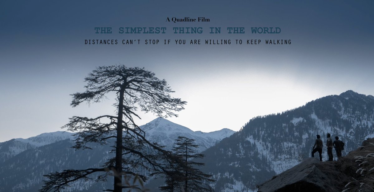 QuadlineFilms's tweet photo. The Simplest Thing In The World movie Manali schedule poster.. Shooting in progress
#posters #manali #shortfilm #Cinematography #visuals #direction https://t.co/JYS25A1HU3