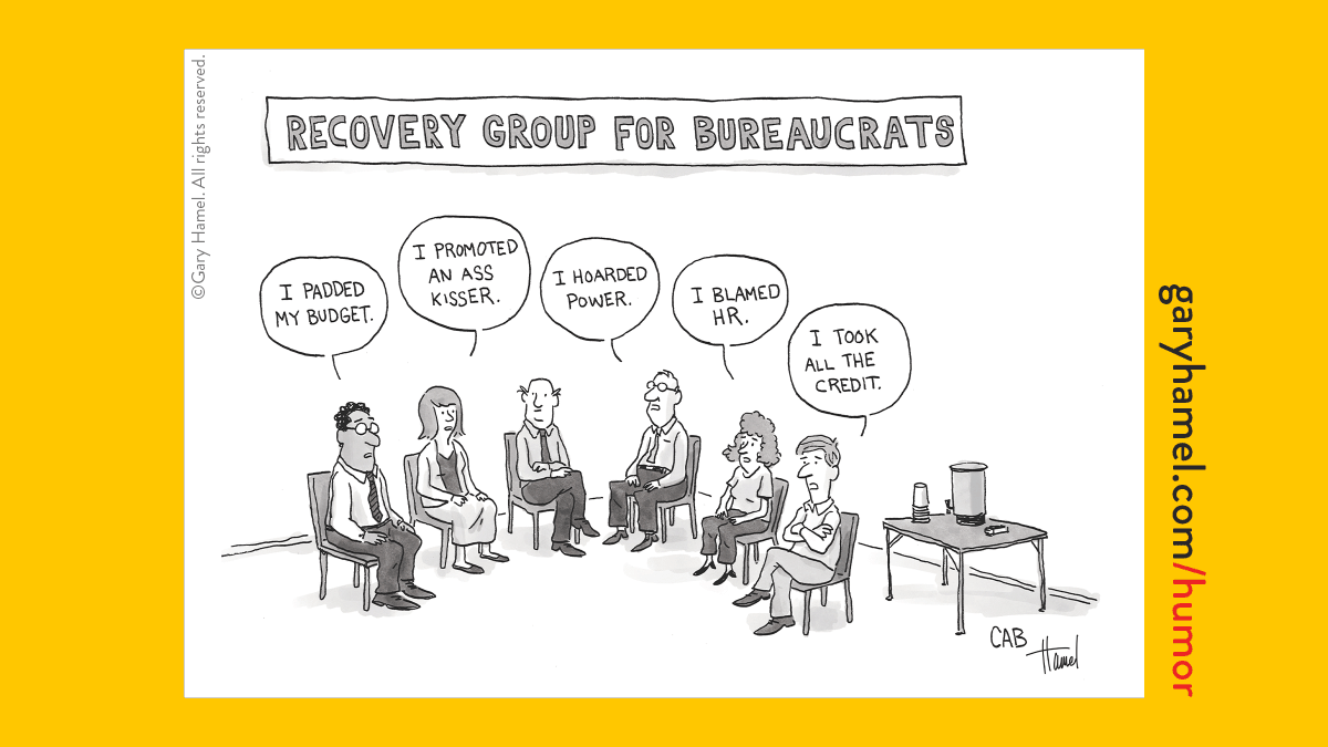 To beat bureaucracy, stop acting like a bureaucrat. Empower others, defy stupid rules, shun flattery, be generous, steward the future, and never suck up. In short, don't sacrifice your humanity for bureaucratic wins. More at humanocracy.com. NOW ON SALE.