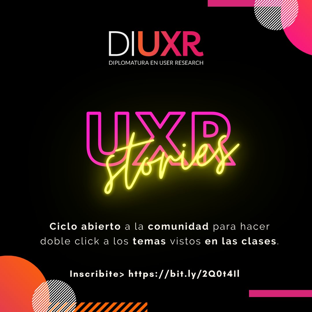 Estrenamos nuestro ciclo de charlas con presionales de #uxr abiertas a la comunidad. #userResearchStories

Inscribite> bit.ly/2Q0t4Il
#ux #diuxr #userresearch #uxdsign
