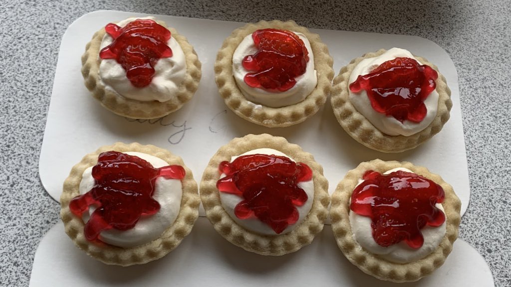 Yummy strawberry tarts made by my Practical Cookery class, first practical back and we are off to a great start 👩🏼‍🍳🌟