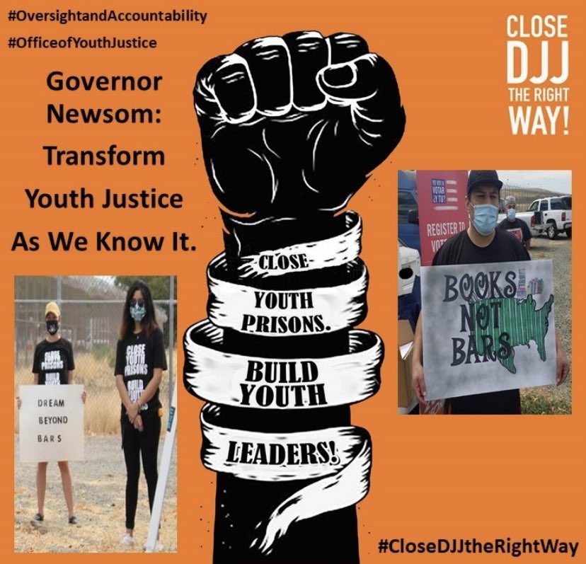 Closing DJJ is a historic opportunity to transform CA’s youth justice system and advance racial justice, but only if we #CloseDJJtheRightWay @GavinNewsom 

✅ Oversight & accountability 
✅ Community-based support, not cages
✅ Keep youth out of adult prison