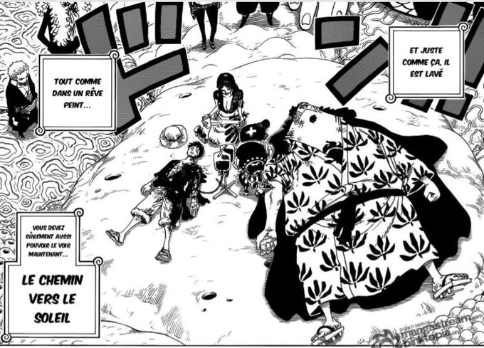 J'en vois déjà arriver certains surinterprétant ce tweet.Non je ne dis pas que Robin, Franky et Brook n'étaient pas amis avec Luffy au moment où ils intègrent l'équipage.Je dis juste qu'on sent bien que Luffy a un lien d'amitié "plus profond" avec Jinbe ou Nami qu'avec...