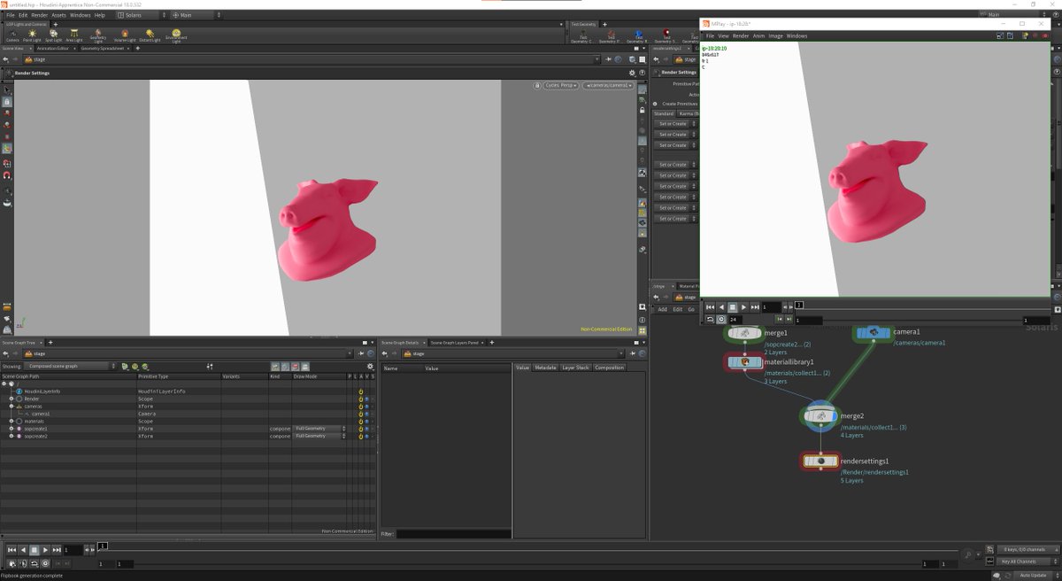 PiloeGAO's tweet photo. I tried #hdCycles from @tangent_anim and @Vochsel .
Just wonderful, It's really pleasant to work seamlessly between #b3d and #houdini.
A huge thanks to the team!
#USD #Solaris #Hydra #Cycles https://t.co/vvhK1UY08g
