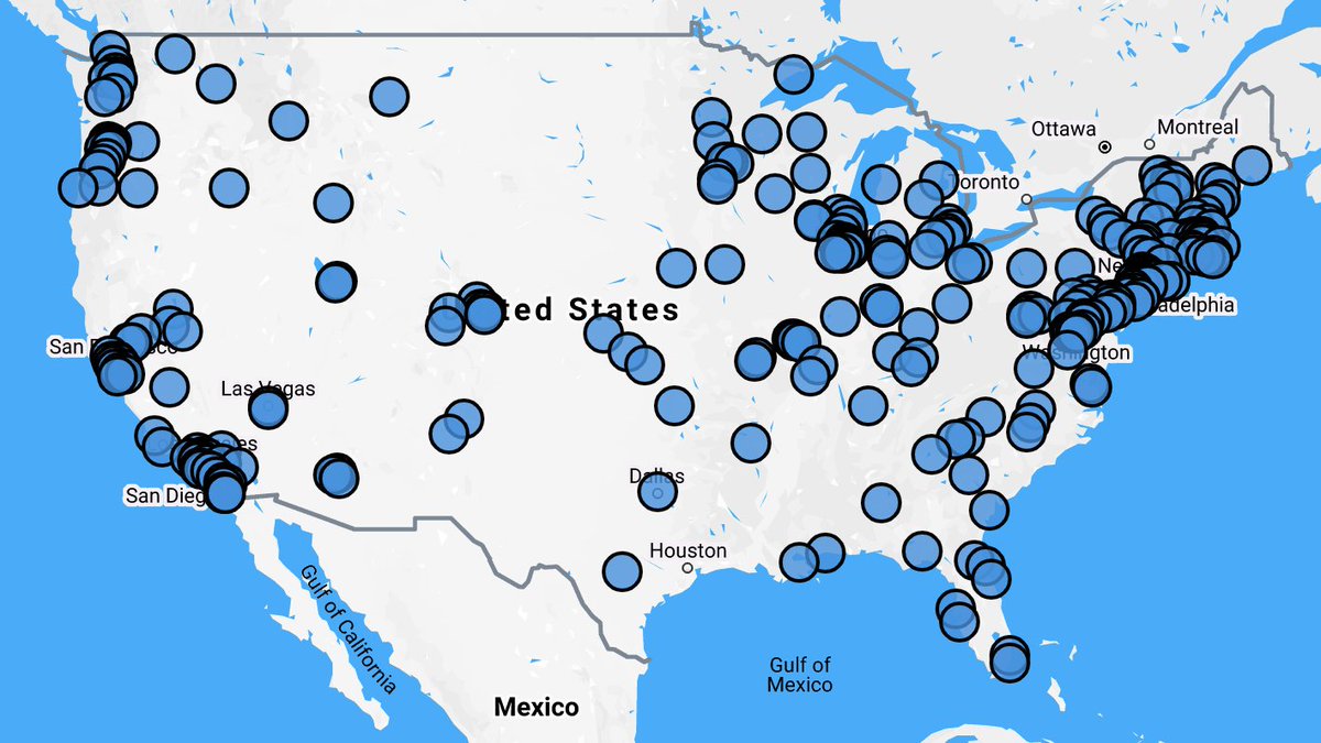 A map of the United States shows blue dots indicating where events are taking place this Saturday.