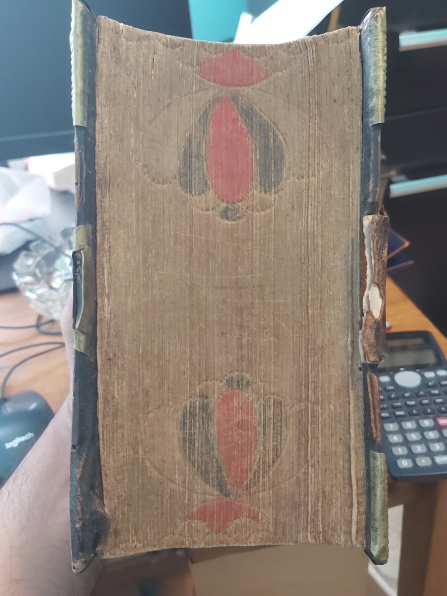 Too busy to toss this into the catalog last minute, but here's a painted foreedge on an early 19th century Bible.