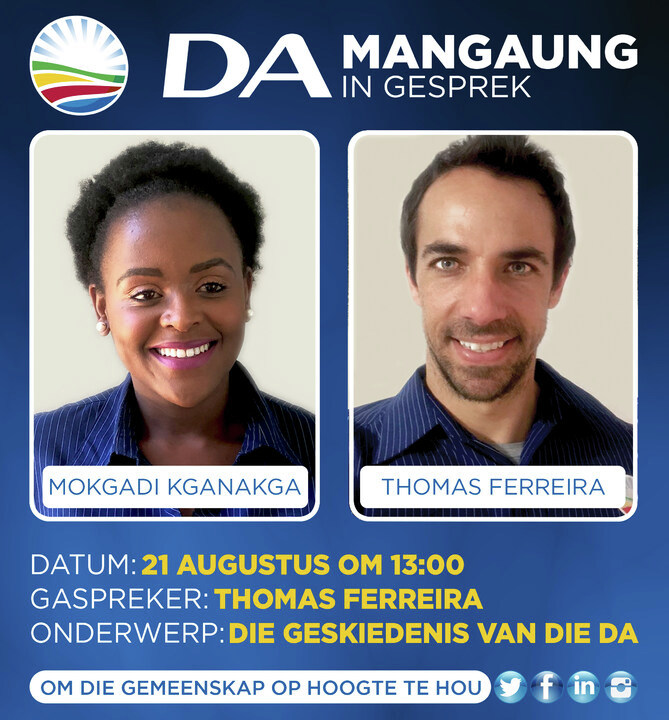 Skakel in om te luister. Dit is 'n moet.... <a href="/DAMangaung/">DA Mangaung</a> (DA Mangaung FACEBOOK blad)