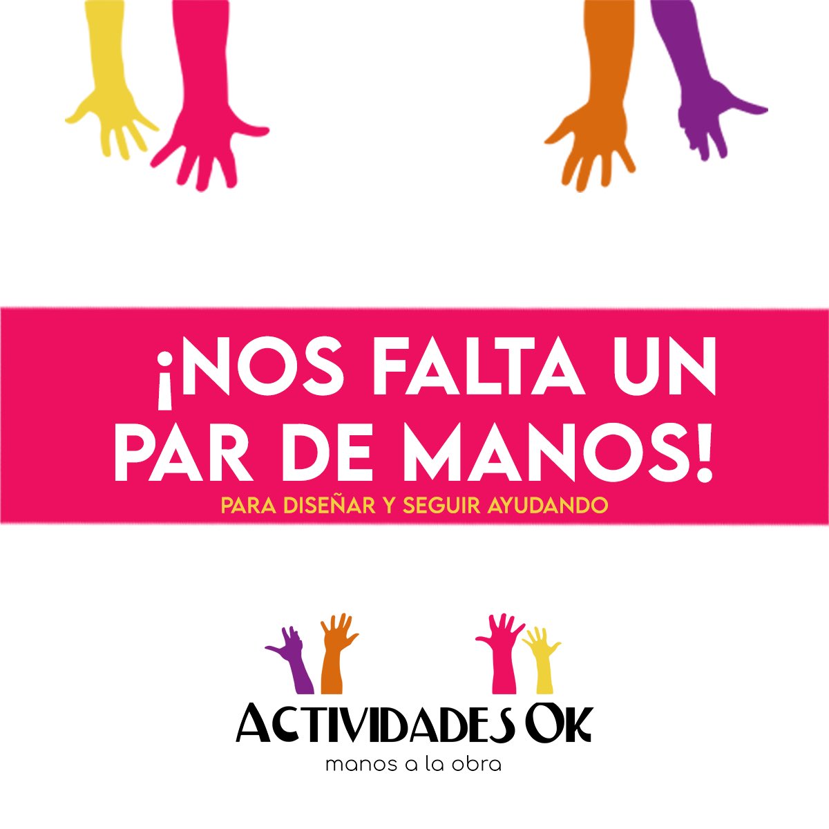 🗺 Estamos buscando diseñador gráfico para seguir promoviendo el voluntariado. Los interesados pueden enviar su Currículum Vitae y Book a 📩 rrhh.actividadesok@gmail.com y recibir más info sobre el cargo en bit.ly/2Q46Sgb 🛰