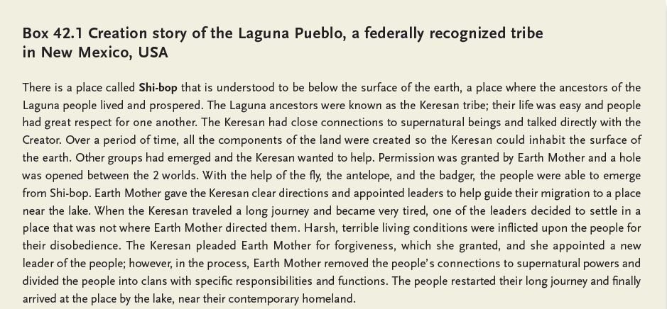 3/ In this chapter, we attempt to introduce the major legal, cultural, and geographic distinctions among North America’s indigenous groups and how those distinctions influence their approaches to natural resource management.This includes unique histories and stories!
