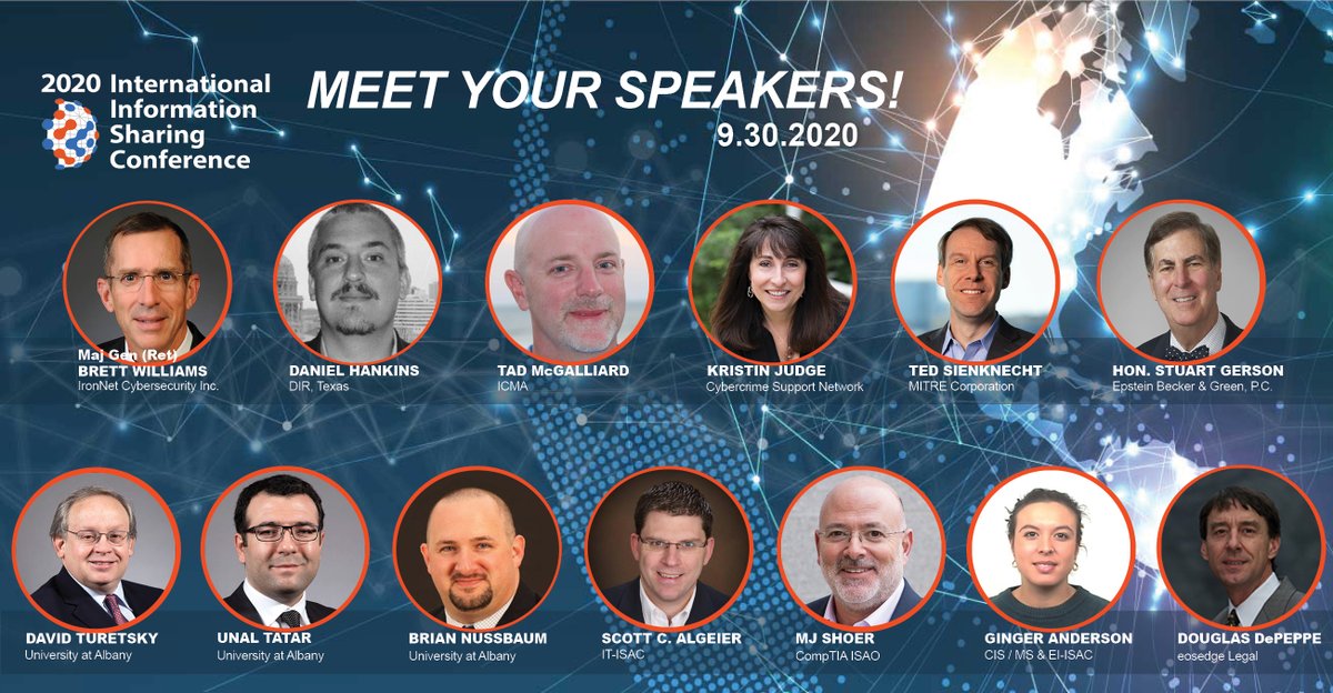 isao_so's tweet photo. We're excited to announce our #IISC2020 speakers! View the full agenda and register at https://t.co/mOlzYDDRnr. Together, we can build mature #informationsharing states and communities. #conference2020 #infosec #community https://t.co/nsyKdczWFX