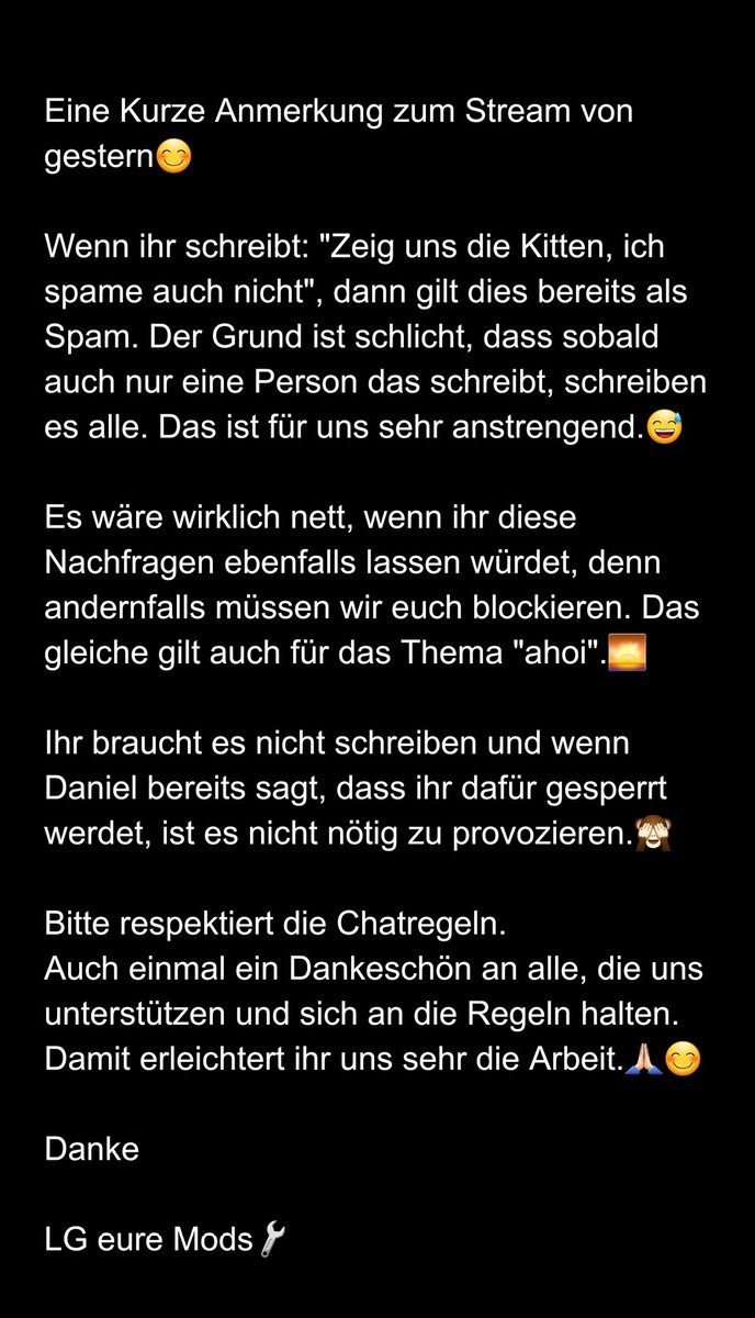 DAModeratoren's tweet image. Eine kleine Anmerkung zu gestern🙈☺
