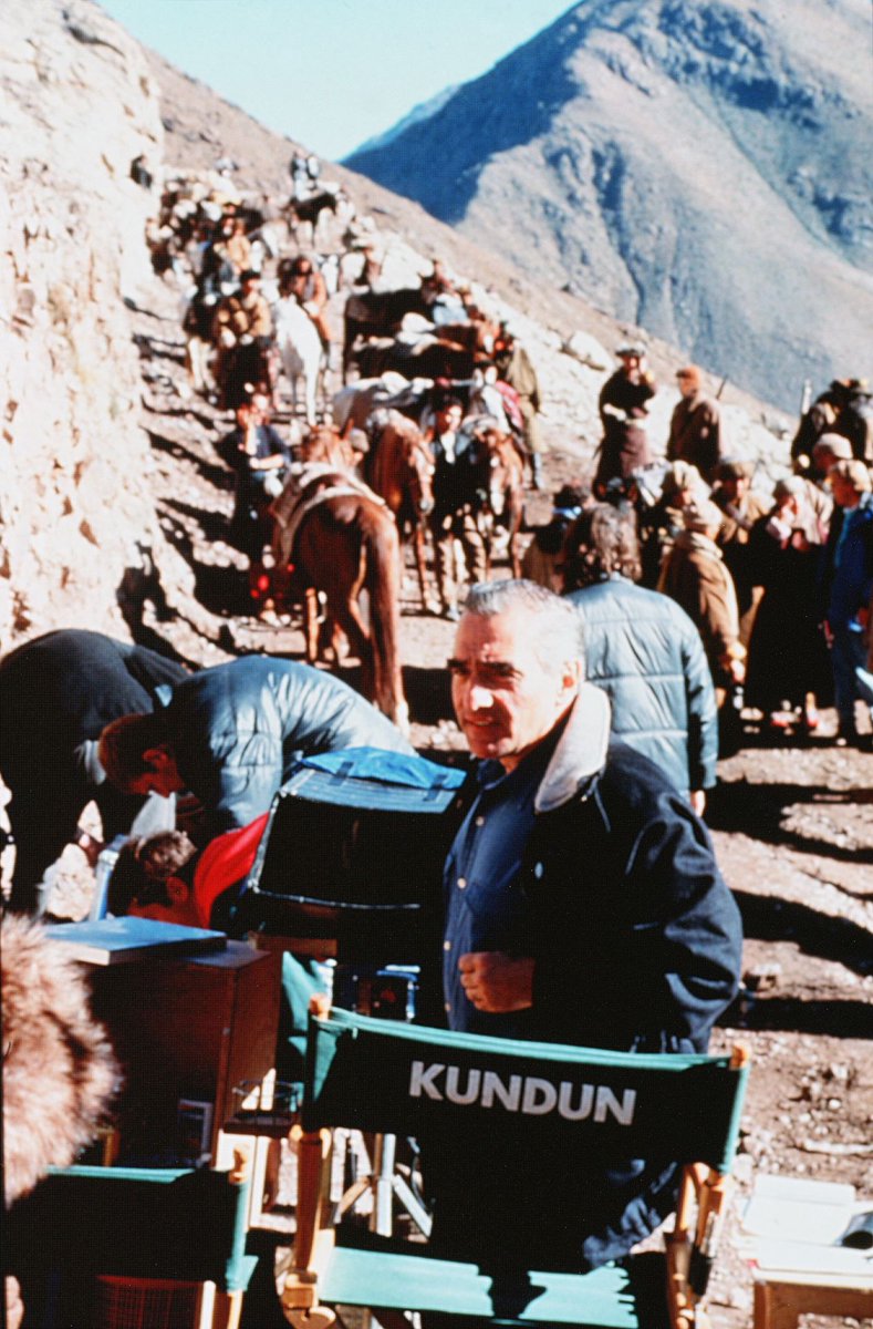 Martin Scorsese and Tulku Jamyang Kunga Tenzin behind the scenes