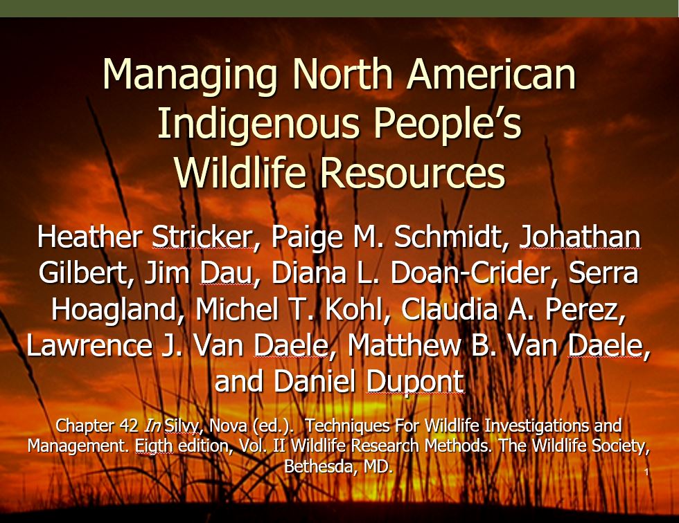6/ For those instructors out there, we also include an incredible PowerPoint that can be adapted as you build lectures that inform the next generation of wildlife managers!