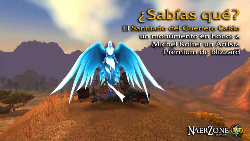 NaerZone's tweet photo. Hoy en ¿Sabías qué?
Santuario del Guerrero Caído
Este santuario es un monumento conmemorativo a Michel Koiter, un empleado de Blizzard que falleció mientras se desarrollaba World of Warcraft. https://t.co/PdxpBAaoCC