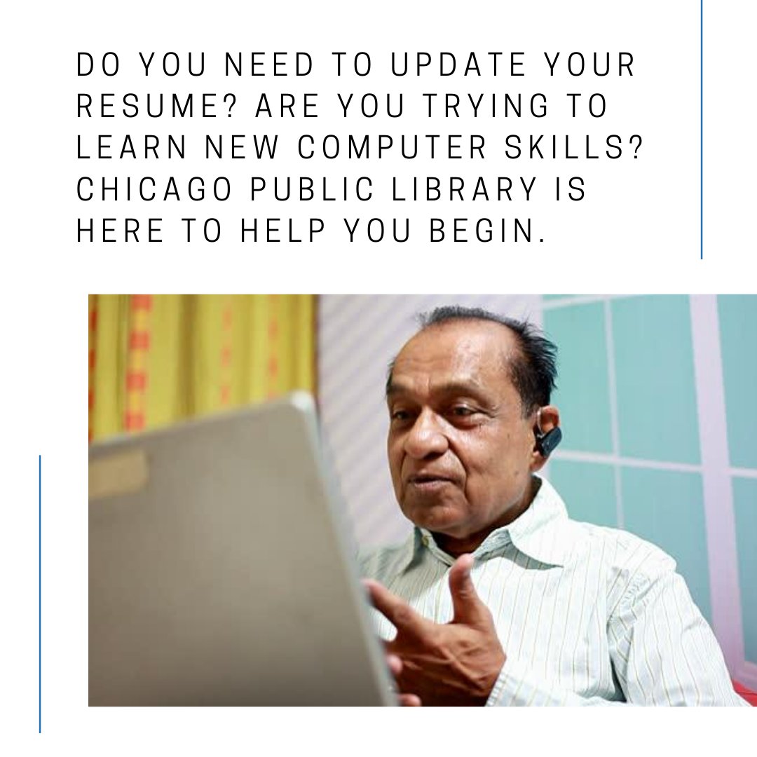 CPLFoundation's tweet photo. Chicago Public Library is here to help bridge the digital divide and support Chicagoans in building digital skills through short video courses. You can learn at your own pace, in your own time, and at the safety of your homes: https://t.co/sSPFIs10B5 

#DigitalLearn https://t.co/7K0CIZyOeU