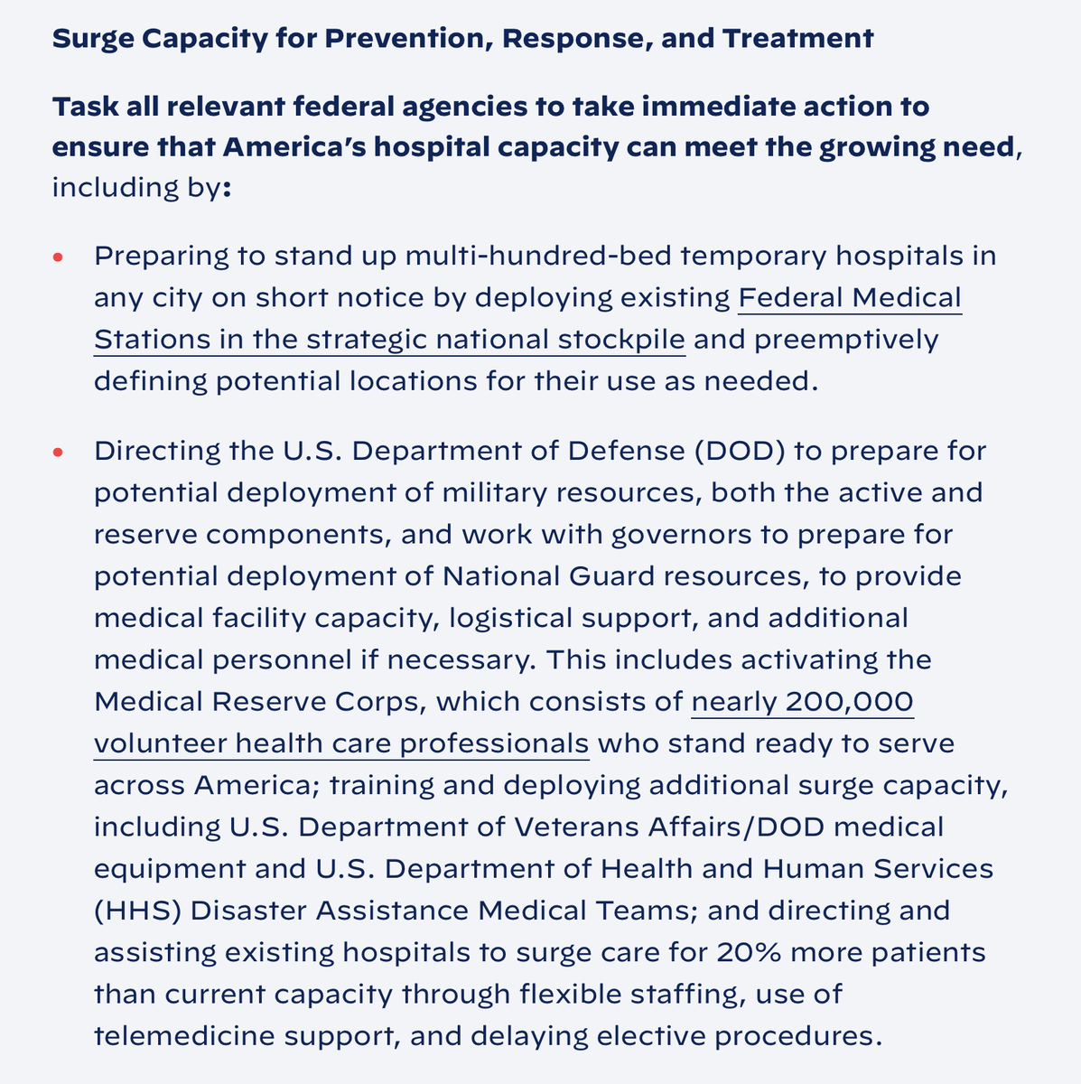 ...then, act to help hospitals that are getting overwhelmed so that they can remain fully staffed without requiring health care personnel to work 24/7.../8