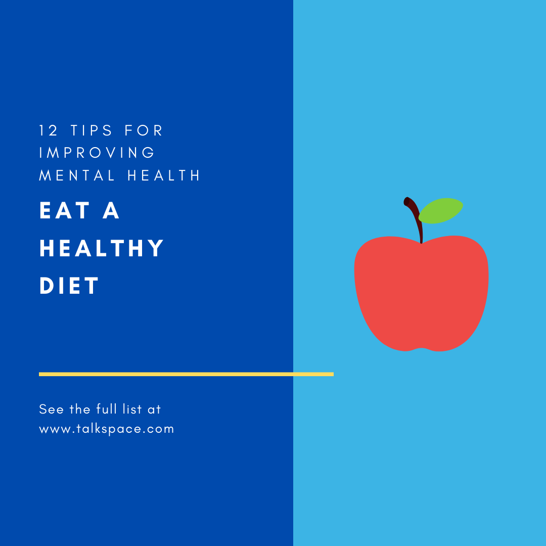 FirstStep4HELP's tweet photo. 12 Tips for Improving #MentalHealth: #4 Eat Well. Healthy food helps your brain. Switch out your snacks for healthy options that you enjoy. That way, your healthy snack is something to look forward to. Conscious changes make big differences over time. https://t.co/tHNB4RJaqE https://t.co/6OKUaqcQEE