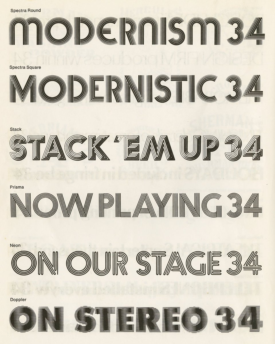 Lett_Arc's tweet photo. Solotype Phototype Sampler, Solotype, Oakland, ca. 1973. Dan X. Solo, type revivalist and proprietor of Solotype, sold photo lettering converted from vintage type specimens, many of which were collected in Europe. #Solotype https://t.co/fDStn7aL41