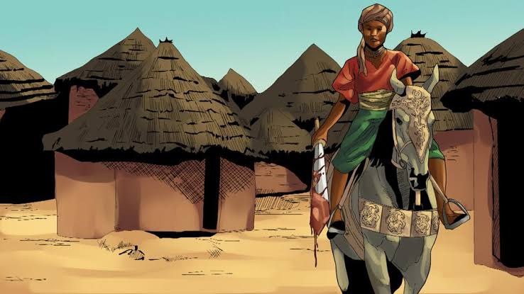 A popular legend cited by Sidney John Hogben said that she took a new lover in every city she entered, and subsequently beheaded the new bridegroom the next morning, so that none will live to tell the tale of what happened previously at night.